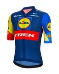 SANTINI Cyklistický dres s krátkým rukávem - LIDL TREK 2024 TEAM ORIGINAL - červená/žlutá/modrá