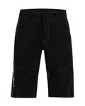 SANTINI Cyklistické kalhoty krátké bez laclu - SELVA MTB - černá/zelená