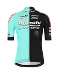 SANTINI Cyklistický dres s krátkým rukávem - TEAM BIANCHI 2019 - černá/tyrkysová