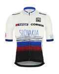 SANTINI Cyklistický dres s krátkým rukávem - TEAM SLOVAKIA 2019 - červená/modrá/bílá