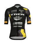 SANTINI Cyklistický dres s krátkým rukávem - TREK MTB 2019 - bílá/žlutá/černá