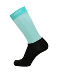 SANTINI Cyklistické ponožky klasické - REDUX - světle modrá/černá