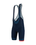 SANTINI Cyklistické kalhoty krátké s laclem - KARMA MILLE - modrá/černá
