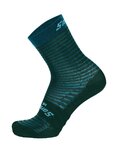 SANTINI Cyklistické ponožky klasické - MILLE - tyrkysová/modrá