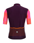 SANTINI Cyklistický dres s krátkým rukávem - MITO SPILLO - oranžová/bordó/růžová