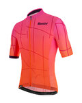 SANTINI Cyklistický dres s krátkým rukávem - TONO PURO - růžová/bordó/oranžová