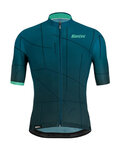 SANTINI Cyklistický dres s krátkým rukávem - TONO PURO - modrá/tyrkysová
