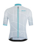 SANTINI Cyklistický dres s krátkým rukávem - TONO PURO - bílá/světle modrá