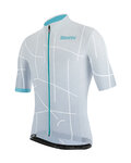SANTINI Cyklistický dres s krátkým rukávem - TONO PURO - bílá/světle modrá