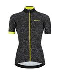 SANTINI Cyklistický dres s krátkým rukávem - GIADA HIP LADY - žlutá/černá