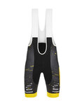 SANTINI Cyklistické kalhoty krátké s laclem - TREK PIRELLI 2020 - žlutá/černá