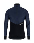 SANTINI Cyklistická větruodolná bunda - REDUX VIGOR - modrá/černá