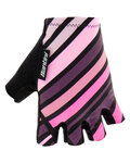 SANTINI Cyklistické rukavice krátkoprsté - RAGGIO - černá/růžová