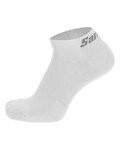 SANTINI Cyklistické ponožky kotníkové - CUBO - bílá