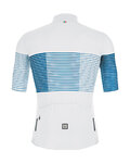 SANTINI Cyklistický dres s krátkým rukávem - TONO FRECCIA - modrá/bílá