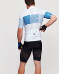 SANTINI Cyklistický dres s krátkým rukávem - TONO FRECCIA - modrá/bílá