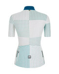 SANTINI Cyklistický krátký dres a krátké kalhoty - TONO SFERA LADY - bílá/modrá