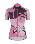 SANTINI Cyklistický dres s krátkým rukávem - GIADA MAUI LADY - vícebarevná/růžová