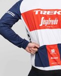 SANTINI Cyklistická větruodolná bunda - TREK SEGAFREDO 2021 - červená/bílá/modrá