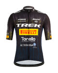 SANTINI Cyklistický dres s krátkým rukávem - TREK PIRELLI 2021 - černá/bílá/žlutá