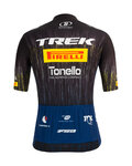 SANTINI Cyklistický dres s krátkým rukávem - TREK PIRELLI 2021 - černá/bílá/žlutá
