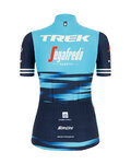 SANTINI Cyklistický dres s krátkým rukávem - TREK 2021 LADY - bílá/modrá