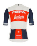 SANTINI Cyklistický dres s krátkým rukávem - TREK SEGAFREDO 2021 - bílá/modrá/červená