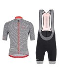 SANTINI Cyklistický krátký dres a krátké kalhoty - KARMA KITE - černá/bílá