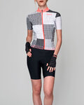 SANTINI Cyklistický krátký dres a krátké kalhoty - TONO SFERA LADY - bílá/černá
