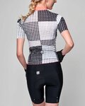 SANTINI Cyklistický krátký dres a krátké kalhoty - TONO SFERA LADY - bílá/černá