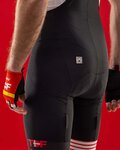 SANTINI Cyklistické kalhoty krátké s laclem - TOUR DE FRANCE 2022 - černá/červená