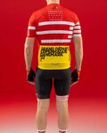 SANTINI Cyklistický dres s krátkým rukávem - TOUR DE FRANCE 2022 - bílá/červená/žlutá