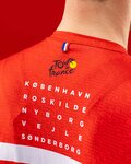 SANTINI Cyklistický dres s krátkým rukávem - TOUR DE FRANCE 2022 - bílá/červená/žlutá