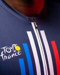 SANTINI Cyklistický dres s krátkým rukávem - TOUR DE FRANCE 2022 - bílá/červená/modrá