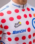 SANTINI Cyklistický dres s krátkým rukávem - TOUR DE FRANCE 2024 - červená/bílá