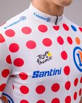 SANTINI Cyklistický dres s krátkým rukávem - TOUR DE FRANCE 2024 - červená/bílá