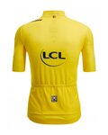 SANTINI Cyklistický dres s krátkým rukávem - TOUR DE FRANCE 2024 - žlutá