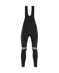 SANTINI Cyklistické kalhoty dlouhé s laclem - TREK 19 PRIME WINTER - černá