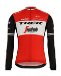 SANTINI Cyklistický dres s dlouhým rukávem zimní - TREK 2019 CLASSE WNT - bílá/černá/červená