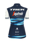 SANTINI Cyklistický dres s krátkým rukávem - TREK 2020 LADY - bílá/modrá