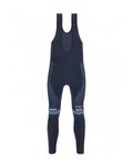 SANTINI Cyklistické kalhoty dlouhé s laclem - TREK 2022 FACTORY RACING CX WINTER - modrá