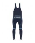 SANTINI Cyklistické kalhoty dlouhé s laclem - TREK 2022 FACTORY RACING CX WINTER - modrá