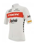 SANTINI Cyklistický dres s krátkým rukávem - TREK SEGAFREDO 2022 FAN LINE - červená/bílá