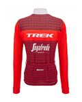 SANTINI Cyklistický dres s dlouhým rukávem zimní - TREK SEGAFREDO 2023 WINTER - červená/bílá