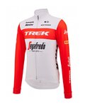SANTINI Cyklistický dres s dlouhým rukávem zimní - TREK SEGAFREDO 2023 WINTER - červená/bílá