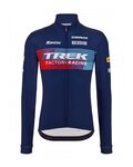 SANTINI Cyklistický dres s dlouhým rukávem zimní - TREK 2023 FACTORY RACING WINTER - modrá