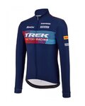 SANTINI Cyklistický dres s dlouhým rukávem zimní - TREK 2023 FACTORY RACING WINTER - modrá