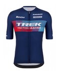 SANTINI Cyklistický dres s krátkým rukávem - TREK 2023 FACTORY RACING - modrá