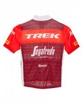 SANTINI Cyklistický dres s krátkým rukávem - TREK 2023 KIDS - červená/bílá