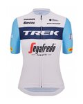 SANTINI Cyklistický dres s krátkým rukávem - TREK SEGAFREDO 2023 LADY FAN LINE - světle modrá/bílá